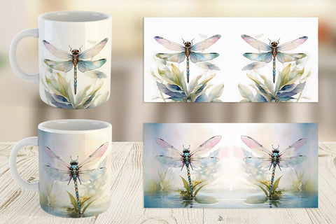Mug Wrap Dragonfly Summer Sublimation artnoy 