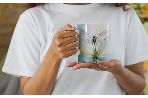 Mug Wrap Dragonfly Summer Sublimation artnoy 