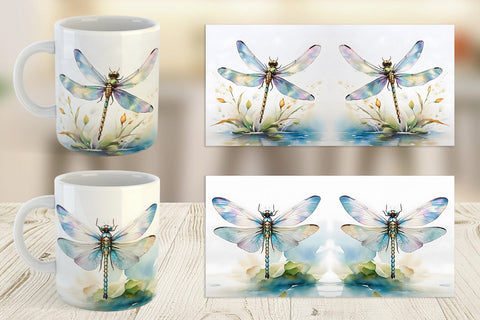 Mug Wrap Dragonfly Summer Sublimation artnoy 