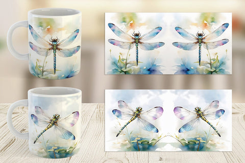 Mug Wrap Dragonfly Summer Sublimation artnoy 