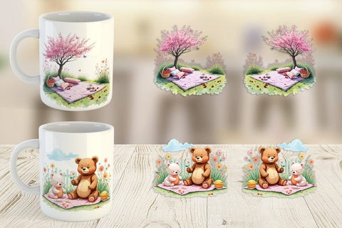 Mug Wrap Dreamy Garden Picnic Sublimation artnoy 