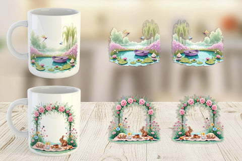 Mug Wrap Dreamy Garden Picnic Sublimation artnoy 