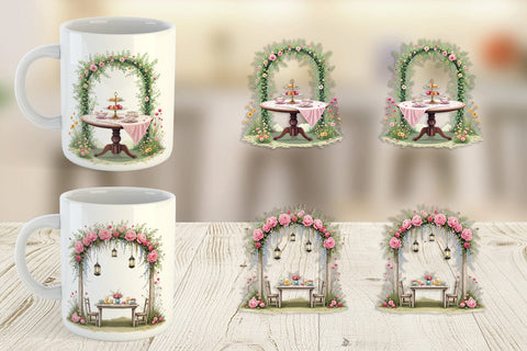 Mug Wrap Dreamy Garden Picnic Sublimation artnoy 