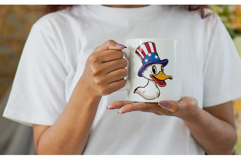 Mug Wrap Duck Patriotic Sublimation artnoy 