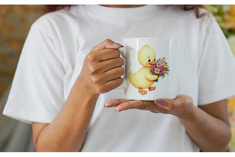 Mug Wrap Duck Spring Bouquet Sublimation artnoy 