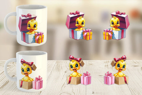 Mug Wrap Duckling Gift Sublimation artnoy 