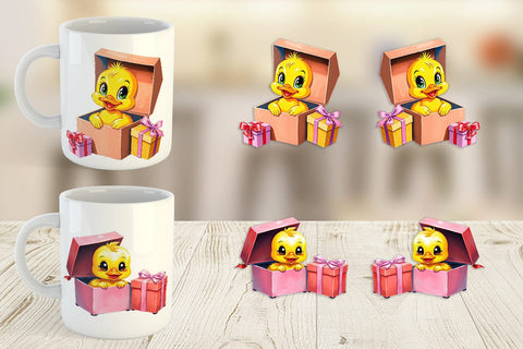 Mug Wrap Duckling Gift Sublimation artnoy 