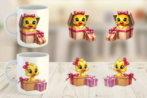 Mug Wrap Duckling Gift Sublimation artnoy 