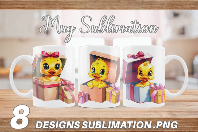Mug Wrap Duckling Gift Sublimation artnoy 