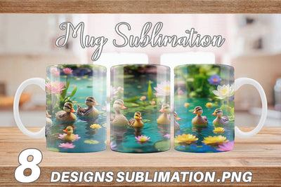Mug Wrap Ducks Swimming Sublimation artnoy 