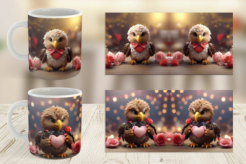 Mug Wrap Eagle Valentine Sublimation artnoy 