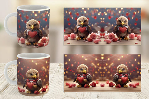 Mug Wrap Eagle Valentine Sublimation artnoy 
