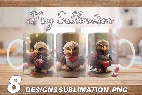 Mug Wrap Eagle Valentine Sublimation artnoy 