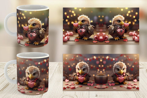 Mug Wrap Eagle Valentine Sublimation artnoy 