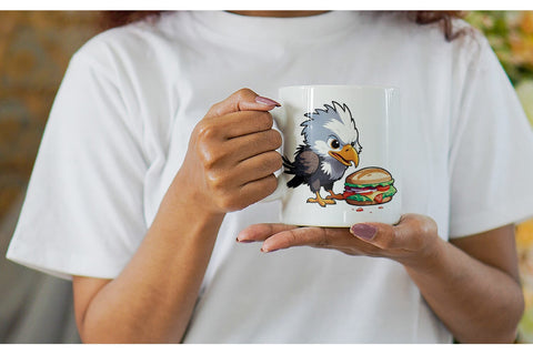 Mug wrap Eagle with Sandwich Sublimation artnoy 