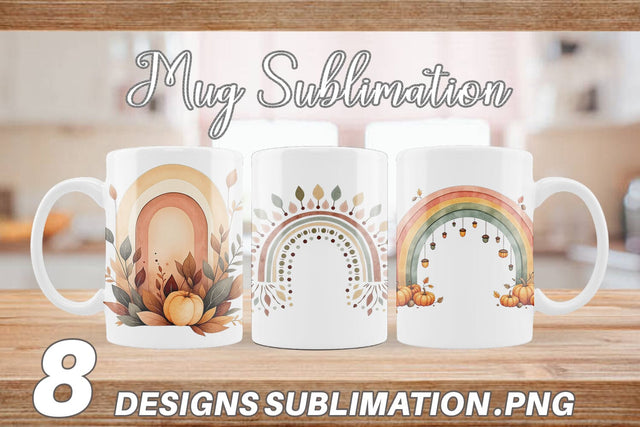 Mug Wrap Earthy Boho Fall Sublimation artnoy 