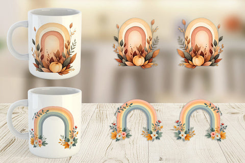 Mug Wrap Earthy Boho Fall Sublimation artnoy 