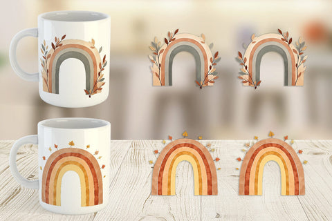 Mug Wrap Earthy Boho Fall Sublimation artnoy 