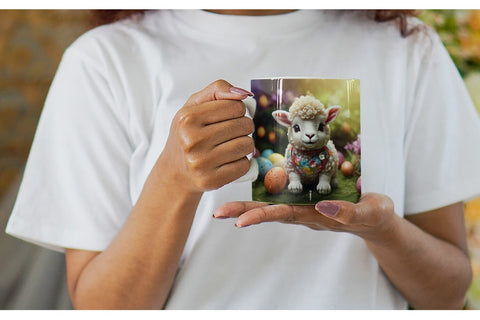 Mug Wrap Easter Baby Sheep Sublimation artnoy 