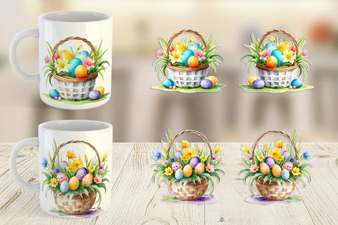 Mug Wrap Easter Basket Sublimation artnoy 