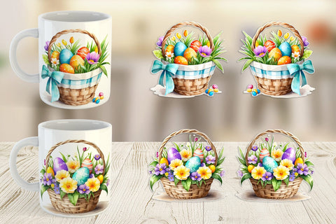 Mug Wrap Easter Basket Sublimation artnoy 