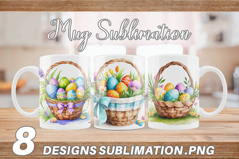 Mug Wrap Easter Basket Sublimation artnoy 