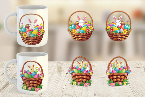 Mug Wrap Easter Basket Sublimation artnoy 