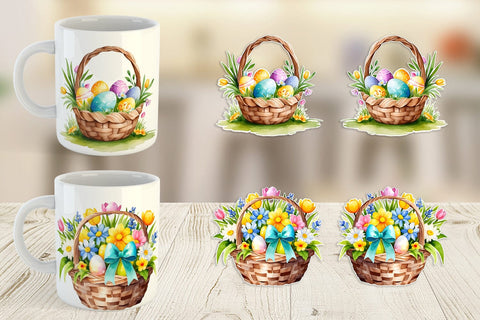 Mug Wrap Easter Basket Sublimation artnoy 