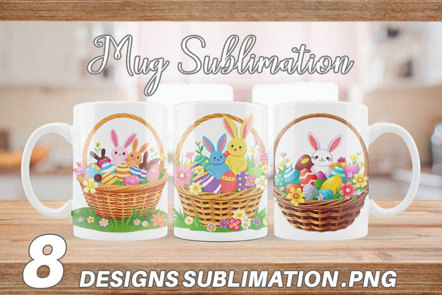 Mug Wrap Easter Basket Sublimation artnoy 