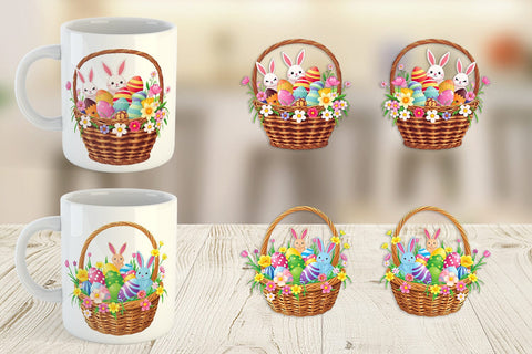 Mug Wrap Easter Basket Sublimation artnoy 