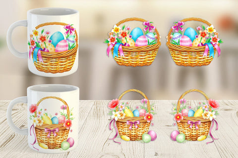 Mug Wrap Easter Basket Sublimation artnoy 