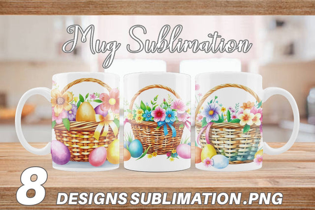Mug Wrap Easter Basket Sublimation artnoy 