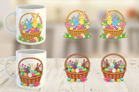 Mug Wrap Easter Basket Sublimation artnoy 