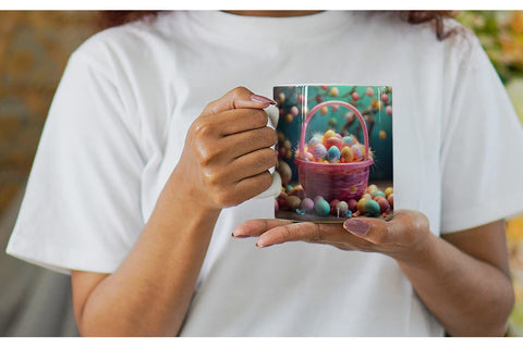 Mug Wrap Easter Basket with Eggs Sublimation artnoy 