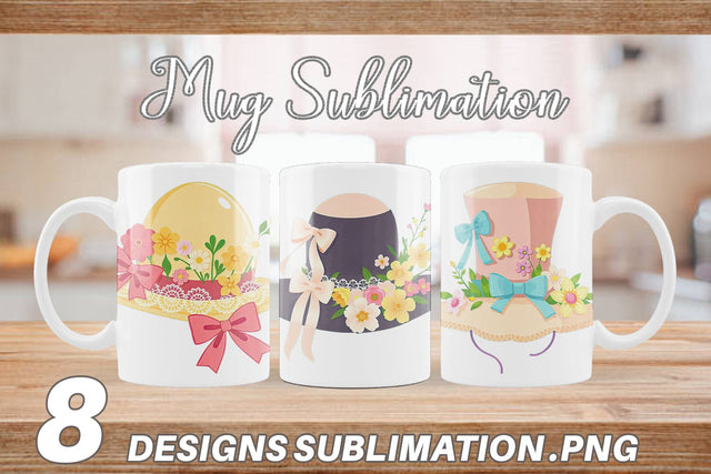 Mug Wrap Easter Bonnet Sublimation artnoy 