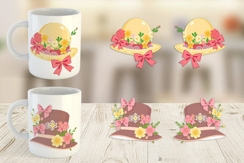 Mug Wrap Easter Bonnet Sublimation artnoy 