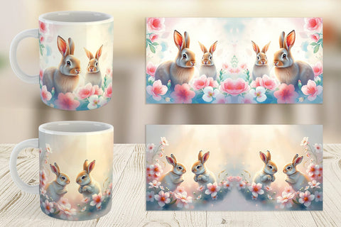 Mug Wrap Easter Bunny Sublimation artnoy 