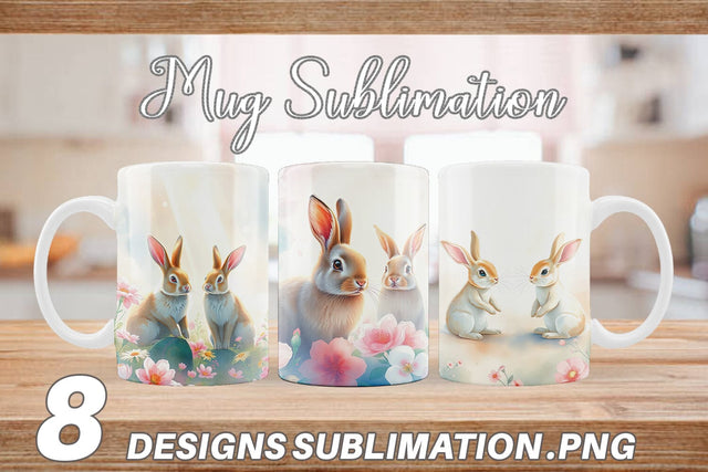 Mug Wrap Easter Bunny Sublimation artnoy 