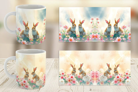 Mug Wrap Easter Bunny Sublimation artnoy 
