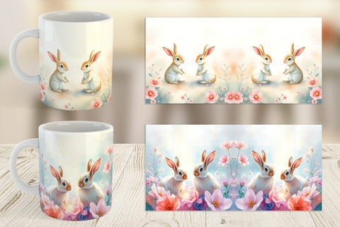 Mug Wrap Easter Bunny Sublimation artnoy 
