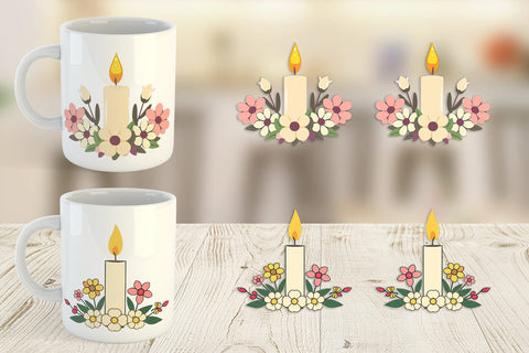 Mug Wrap Easter Candle Sublimation artnoy 
