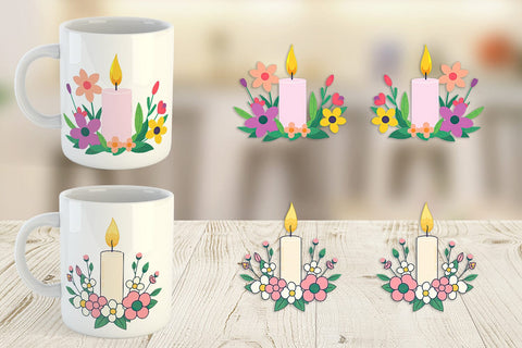 Mug Wrap Easter Candle Sublimation artnoy 