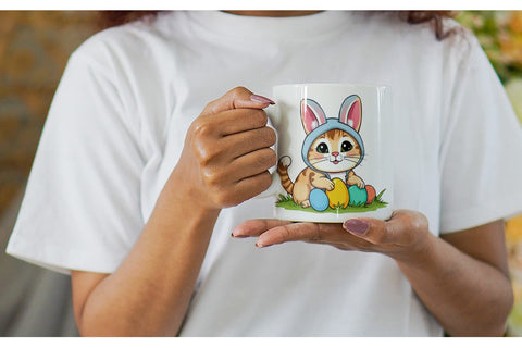 Mug Wrap Easter Cat Sublimation artnoy 