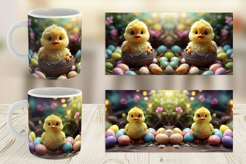 Mug Wrap Easter Chick Sublimation artnoy 