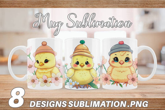 Mug Wrap Easter Chick Sublimation artnoy 