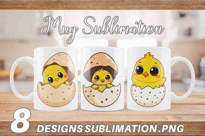 Mug Wrap Easter Chick Sublimation artnoy 