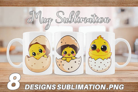 Mug Wrap Easter Chick Sublimation artnoy 