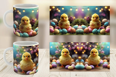 Mug Wrap Easter Chick Sublimation artnoy 