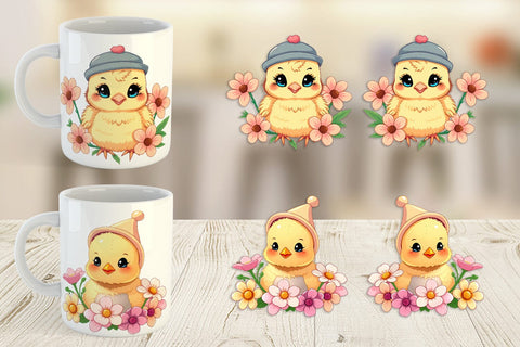 Mug Wrap Easter Chick Sublimation artnoy 