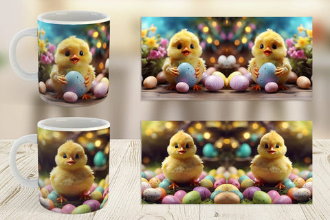Mug Wrap Easter Chick Sublimation artnoy 